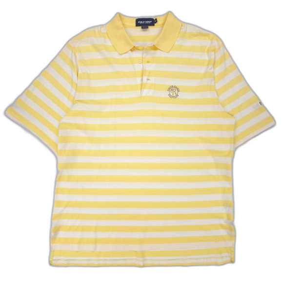 POLO GOLF Ralph Lauren Striped Cotton Shirt Preppy Old Money Quiet Luxury Sporty - Picture 1 of 7